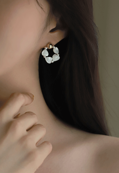 블링 하트 earring